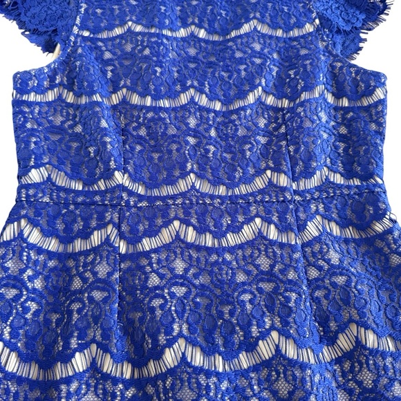 Darling Vintage Blue Candice Lace Dress size Med special event office siren 952 - Picture 5 of 16
